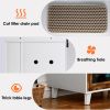 Graffiti the litter box Enclosure with 2 Storage Shelves and 1 Doors, Hidden Cat Litter Box Enclosure Furniture with Shelf, Indoor Cat House Furniture