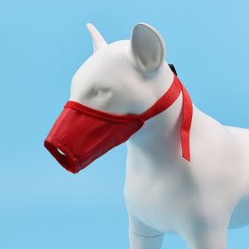 2pcs Dog Mouth Cover Adjustable Anti bite; Anti bark; Anti accidental Eating Dog Mask Pet Supplies Wholesale (Colour: red, Specifications: 4 # mouth circumference 18cm)