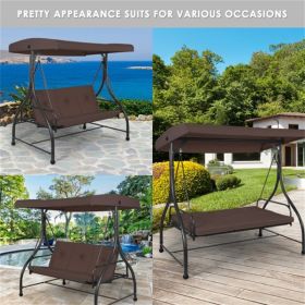 3-Seat Swing Chairs , Convertible Swing Hammock Bed (Color: as picture)